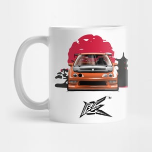 integra type r racecar lowered orange Mug